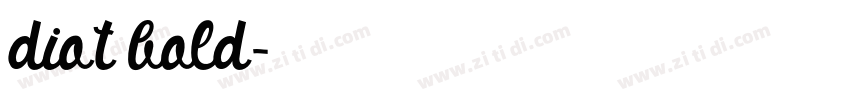 diot　bold字体转换